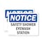 Signmission Safety Shower Eyewash Station, 14 in W x Rectangle, Plastic OS-2PACK-NS-P-1014-L-18222 - alternate 1